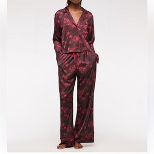 Abercrombie Satin Sleep Pants & Top - Medium